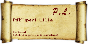 Pöpperl Lilla névjegykártya